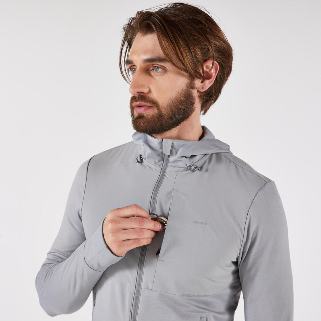 데카트론 남성 러닝 재킷 런 웜 100 스틸 그레이(DECATHLON Men's Running Jacket Run Warm 100 Steel Grey) - 7