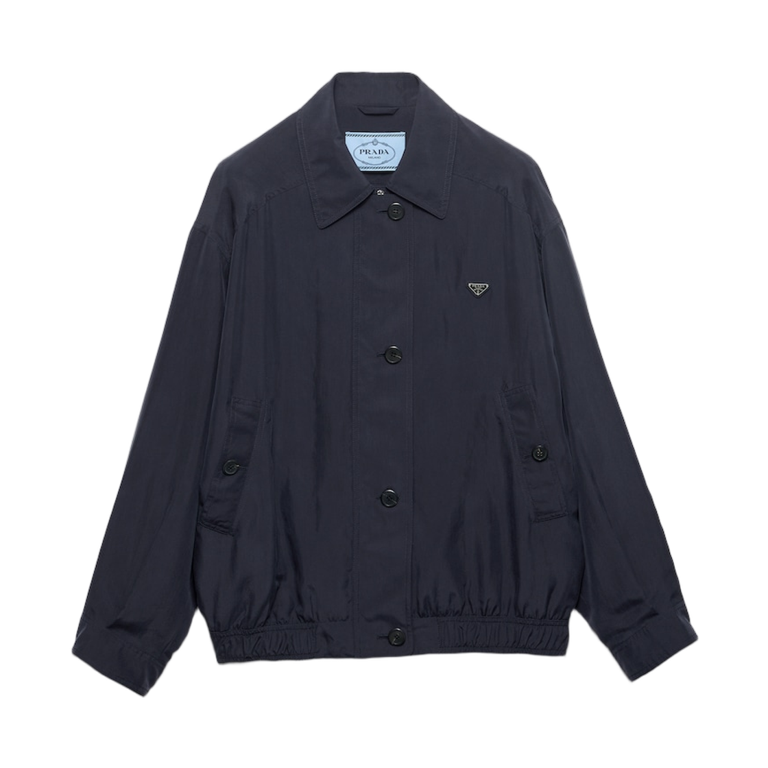 (W) 프라다 실크 자켓 네이비((W) Prada Silk Jacket Navy) - 1