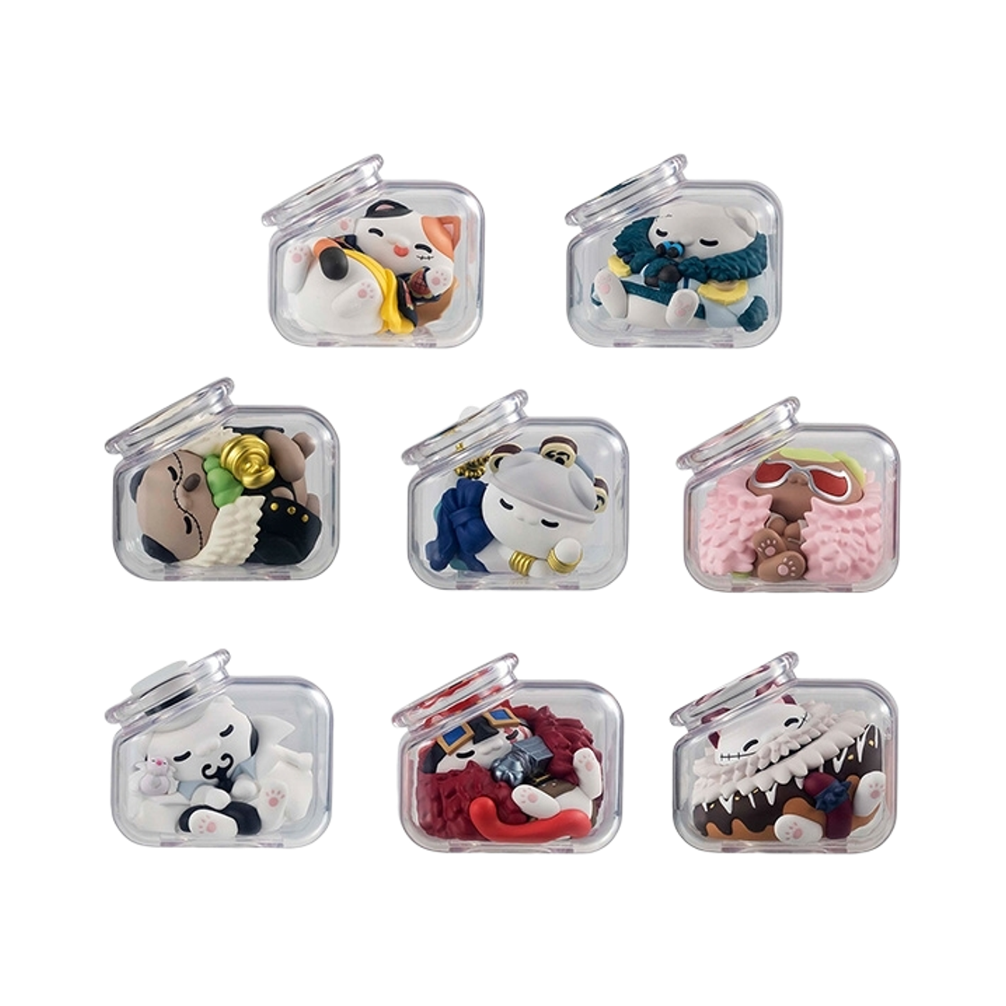 [예약배송] 메가하우스 메가캣 프로젝트 원피스 잘 자요 냥피스냥 호적수편 8종세트([예약배송] Megahouse MEGA CAT PROJECT ONE PIECE
 Good Night NyanPieceNyan Ver. Luffy with rivals)