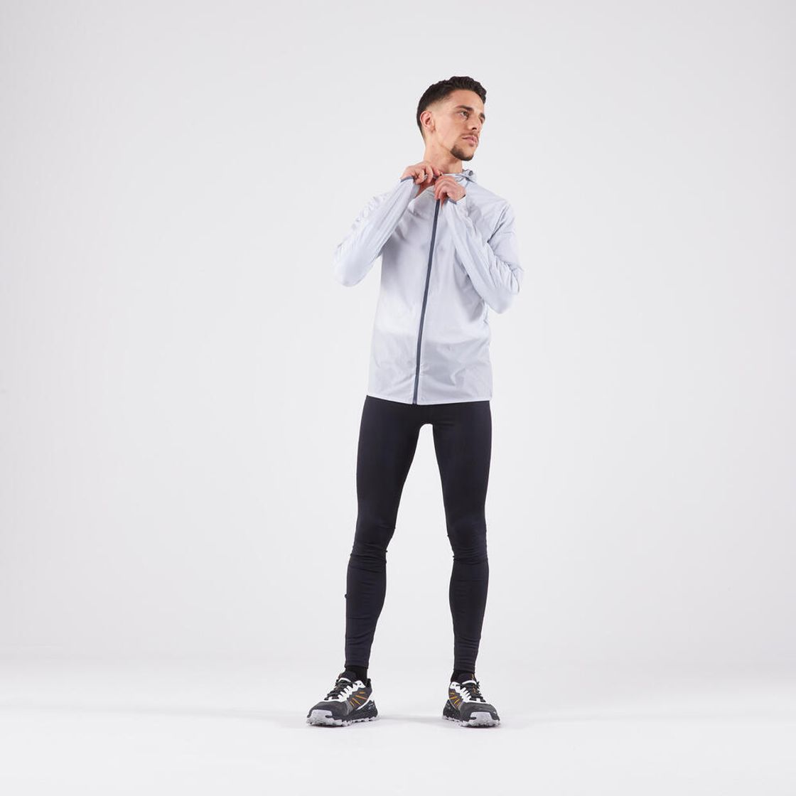 데카트론 남성 트레일 러닝 윈드 재킷 런 900 실버 그레이(DECATHLON Men's Trail Running Wind Jacket Run 900 Silver Grey) - 7