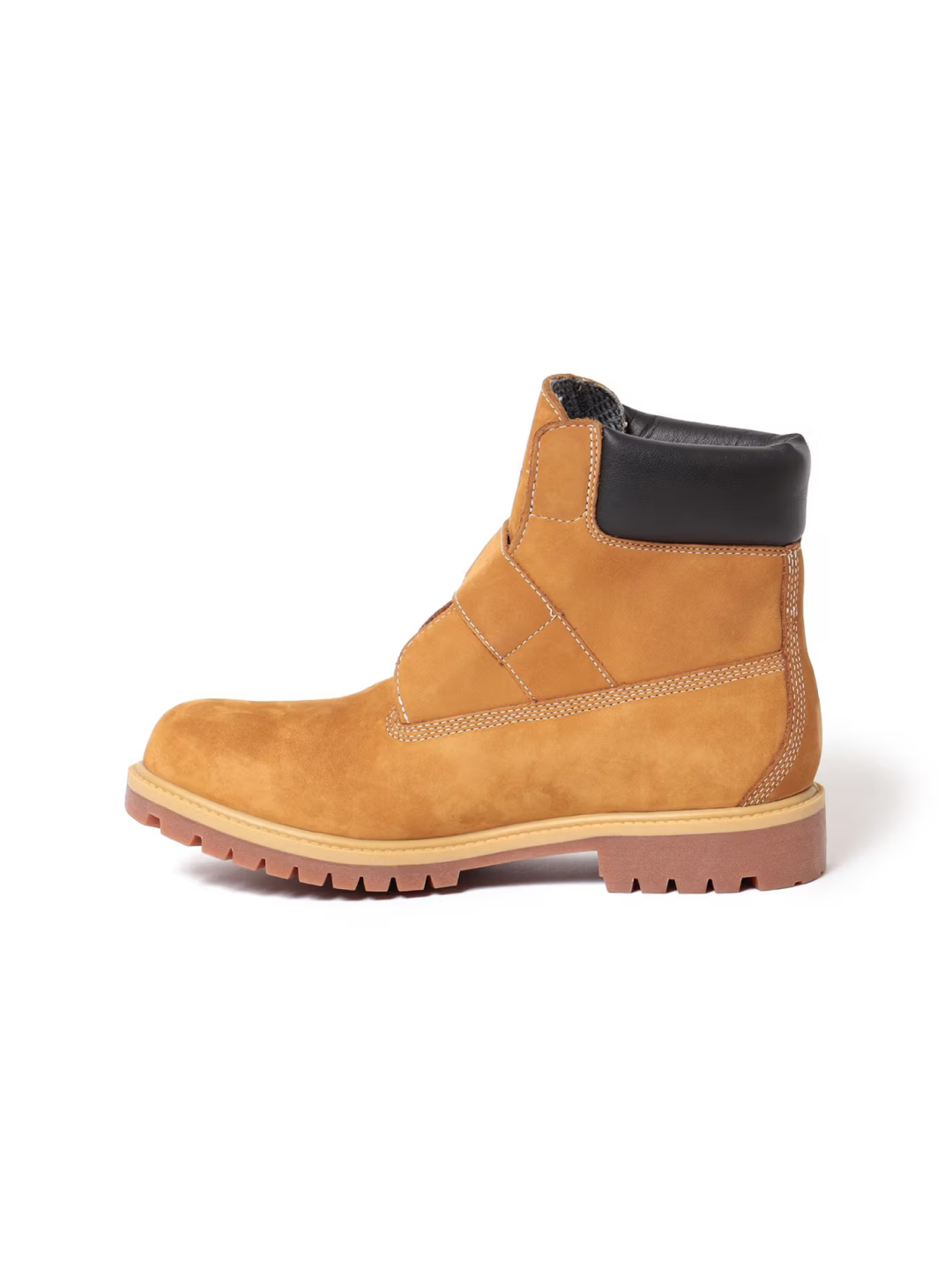 Timberland x Beams Buckle Boot with Gore-Tex Membrane Wheat Nubuck Brown 착용 스타일 - 2