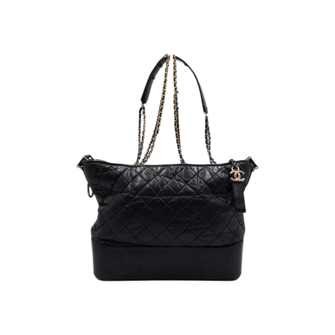 IT446JTT694T Chanel Black Gabrielle Quilted Medium Hobo Shoulder Bag