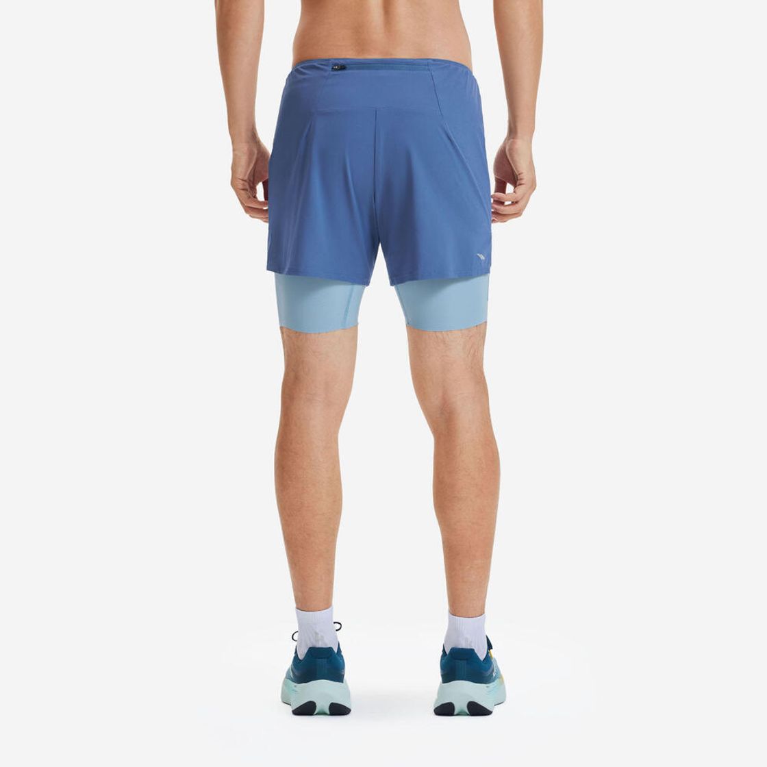 데카트론 남성 5인치 러닝 투인원 쇼츠 런 500 스톰 블루(DECATHLON Men's 5" Running 2-in-1 Shorts Run 500 Storm Blue) - 2