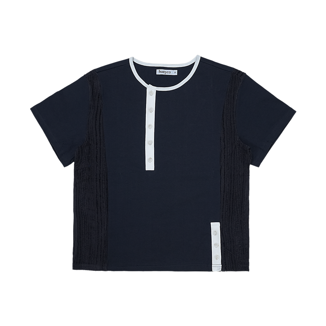 휴이 투 사이드 버튼 티 네이비(Huey Two Side Botton Tee Navy)