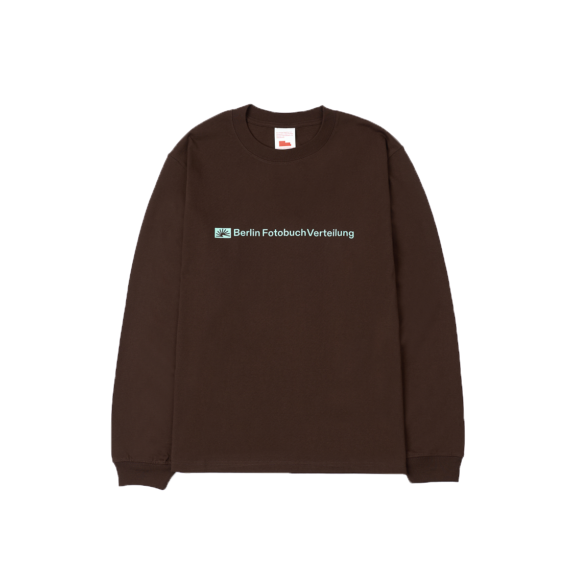 ODE-HO-136-BG Berlin Photobook Distribution BFV Center Logo Long Sleeve Tee Brown