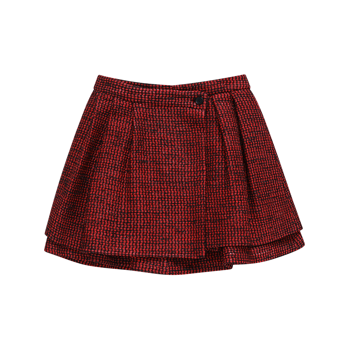 WI2SK702RD (W) SONGZIO COLLECTION Metal Tweed Drape Skirt Red