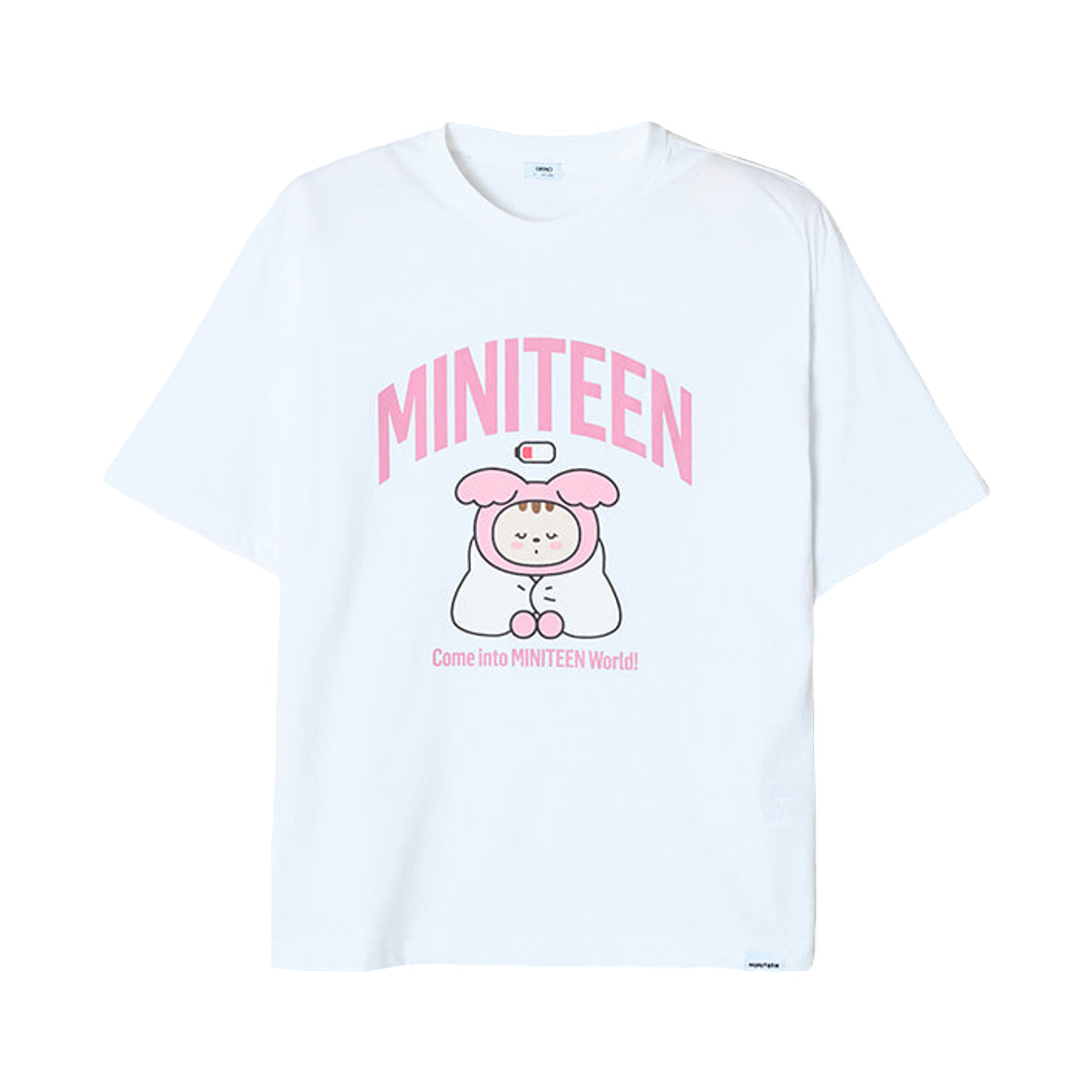 스파오 x 미니틴 숏슬리브 티셔츠 핑크(Spao x Miniteen Short Sleeve T-Shirt Pink) - 1