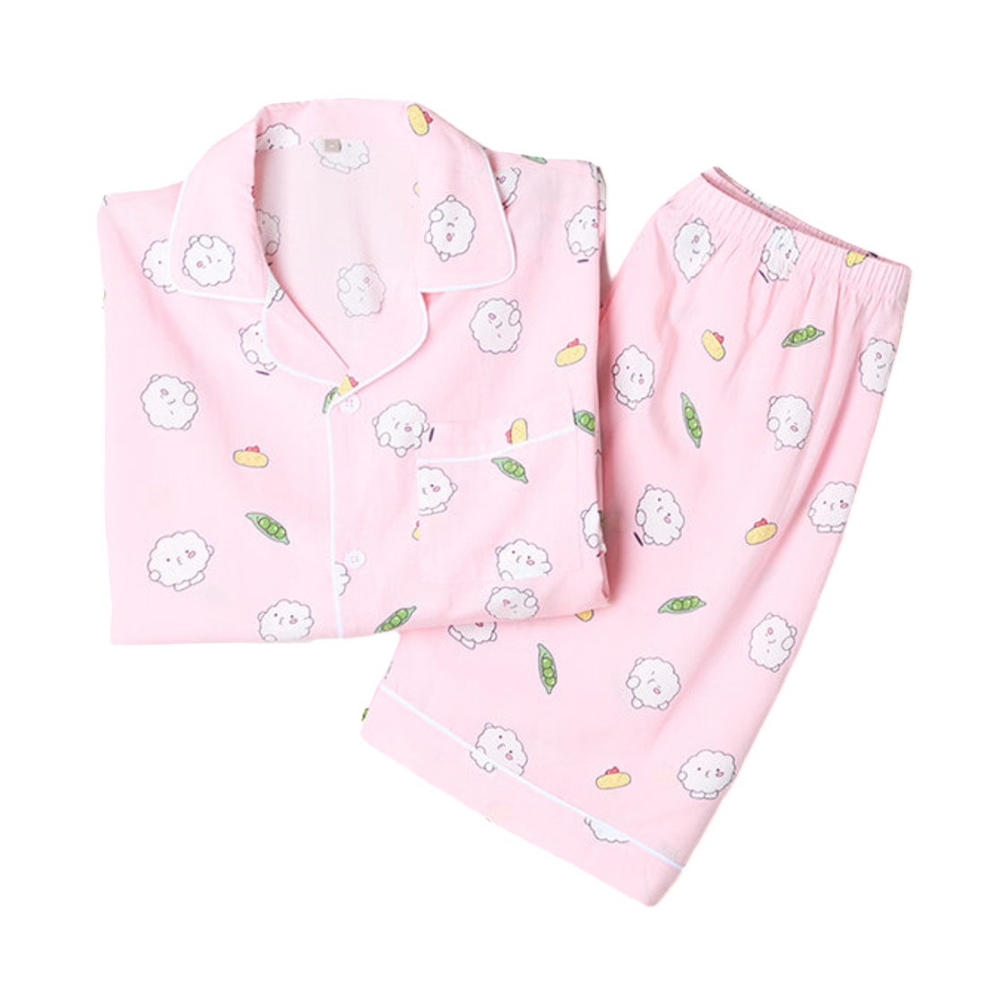 스파오 x 미니틴 숏슬리브 파자마 화이트(Spao x Miniteen Short Sleeve Pajama White) - 1