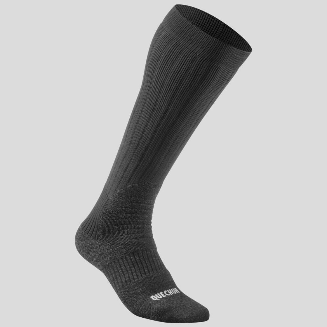 데카트론 성인 등산 도톰한 장목 양말 2켤레 SH100 엑스웜 스모크 블랙(DECATHLON Adult Hiking Thick High Socks 2 Pairs SH100 X-Warm Smoked Black) - 2
