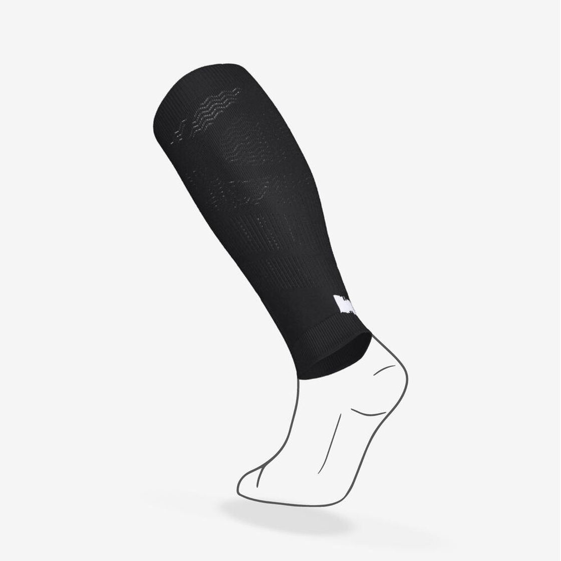 데카트론 러닝 카프 슬리브 2개입 900 스모크 블랙(DECATHLON Running Calf Sleeves 2pcs 900 Smoked Black) - 3