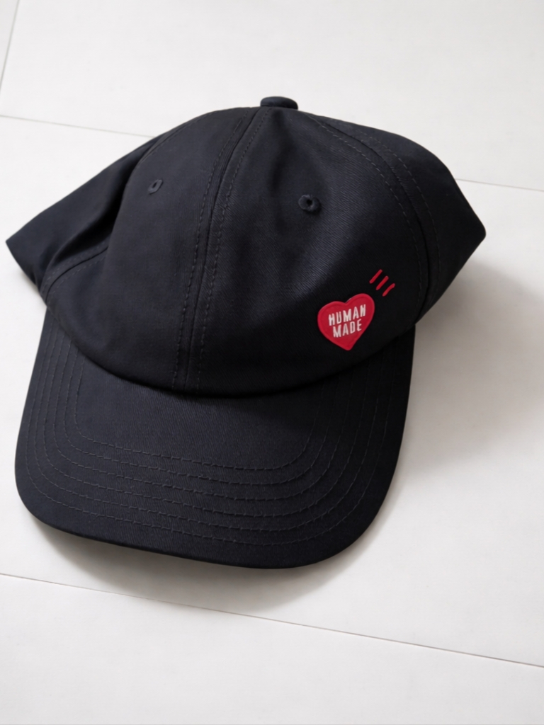Human Made 6 Panel Twill Cap Navy - Offline Store Exclusive 착용 스타일