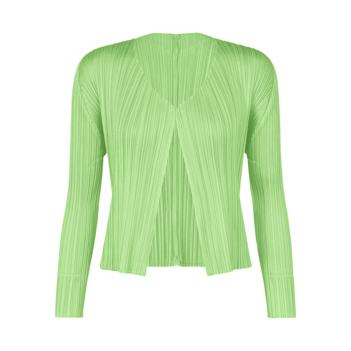PP15-JO405-60 (W) Pleats Please Issey Miyake New Colorful Basics 4 Cardigan Light Green