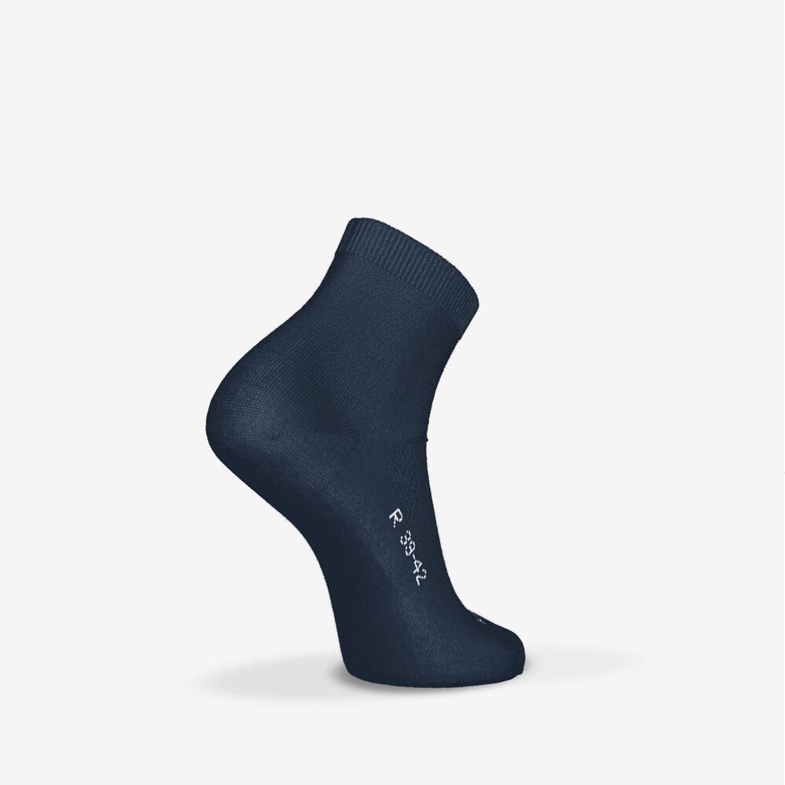데카트론 러닝 중목 양말 2켤레 파인 런500 어비스 블루(DECATHLON Running Mid-Cut Socks 2 Pairs Fine Run 500 Abyss Blue) - 4