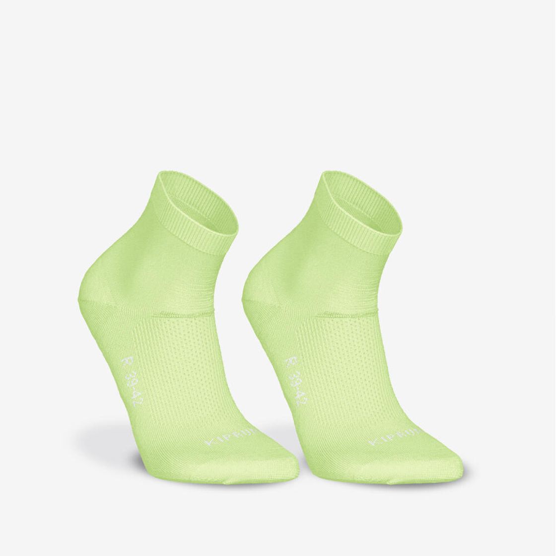 데카트론 러닝 중목 양말 2켤레 파인 런500 레모네이드 옐로우(DECATHLON Running Mid-Cut Socks 2 Pairs Fine Run 500 Lemonade Yellow) - 6