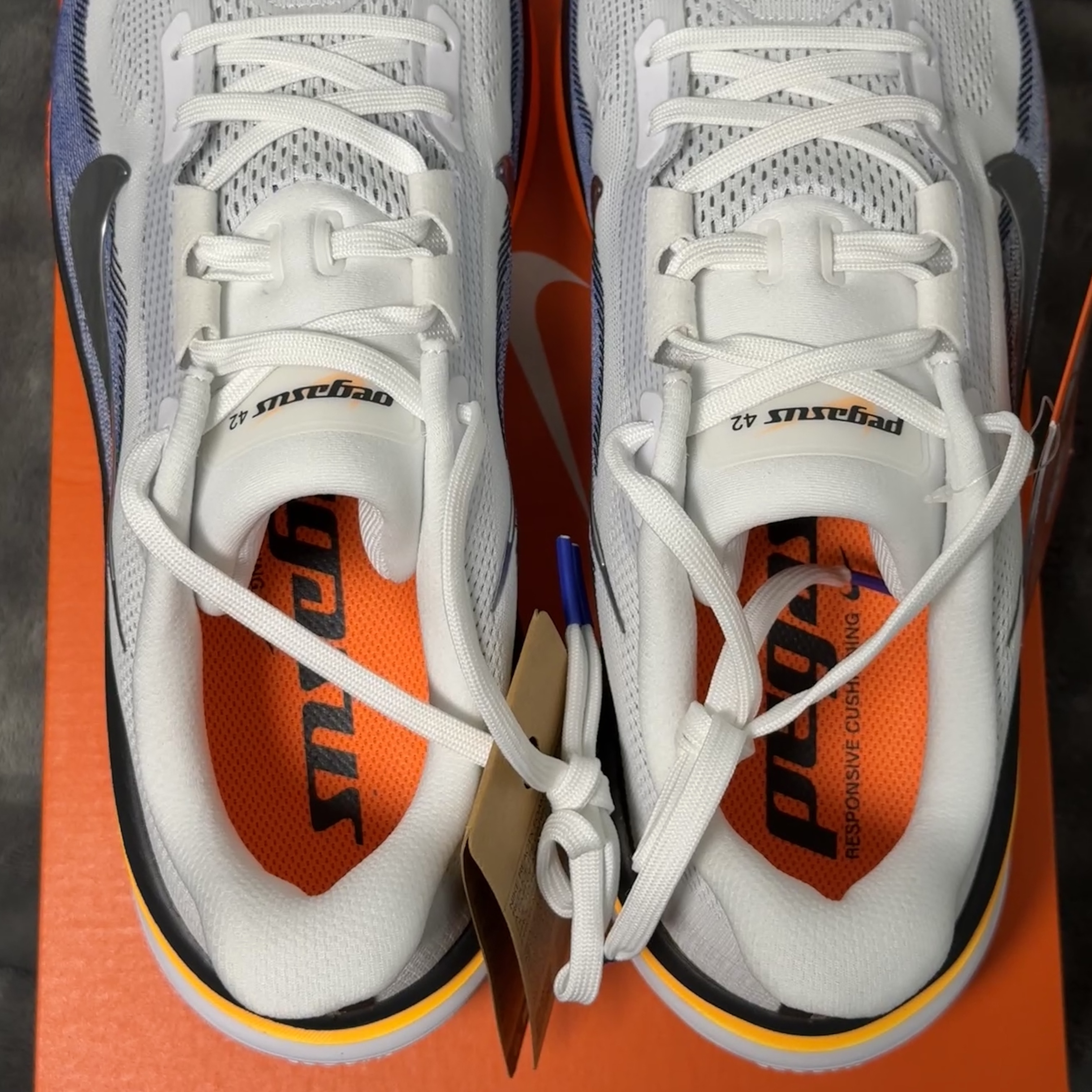 Nike Air Zoom Pegasus 42 White Lapis 착용 스타일 - 8