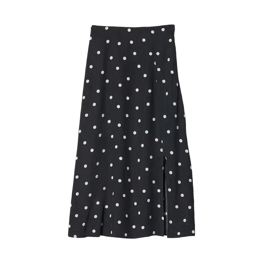 487349-09 (W) Uniqlo x Comptoir des Cotonniers Rayon Printed Long Skirt Black