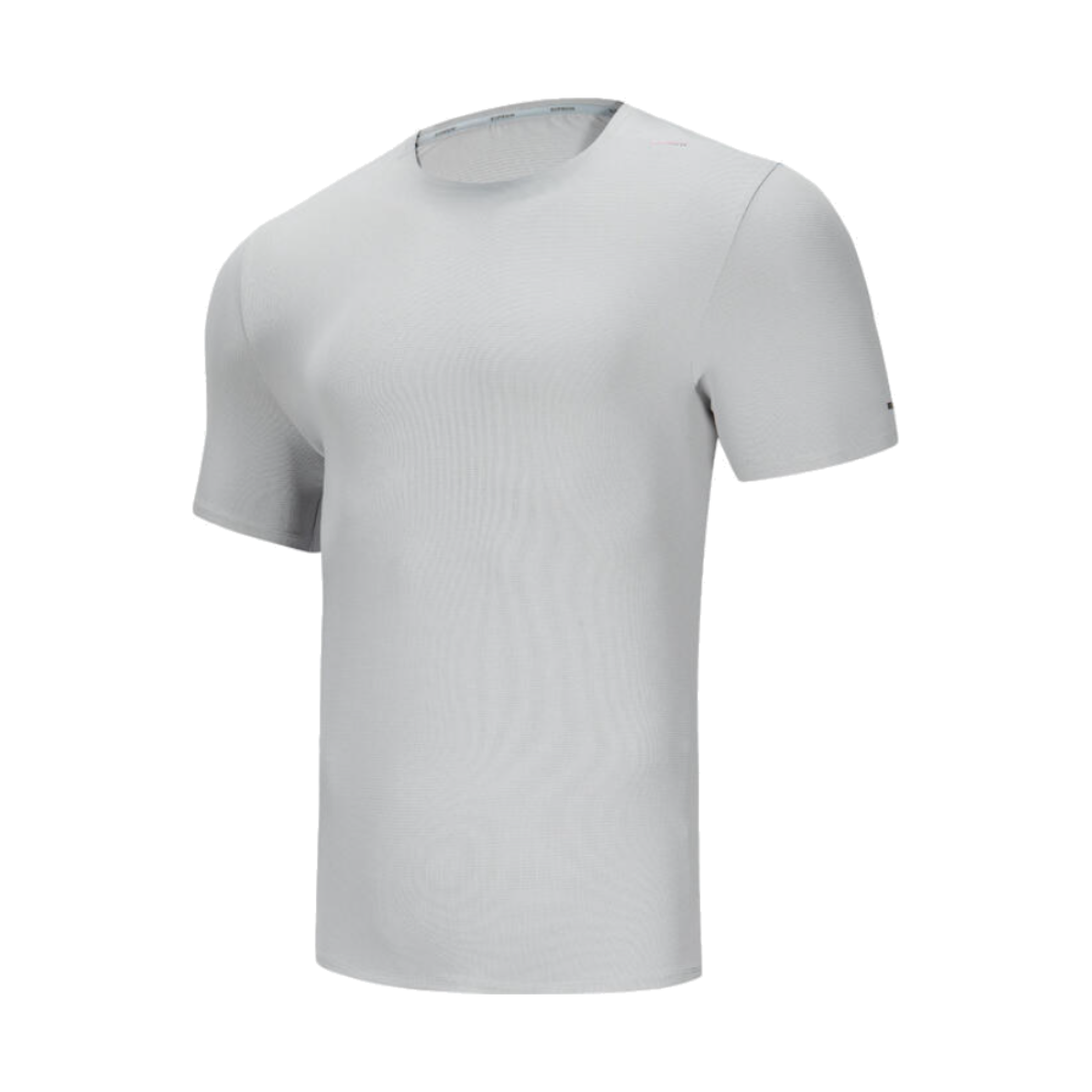 8942115 DECATHLON Men's Running UV Protection Short-Sleeved T-Shirt Run Dry 500 Pearl Grey