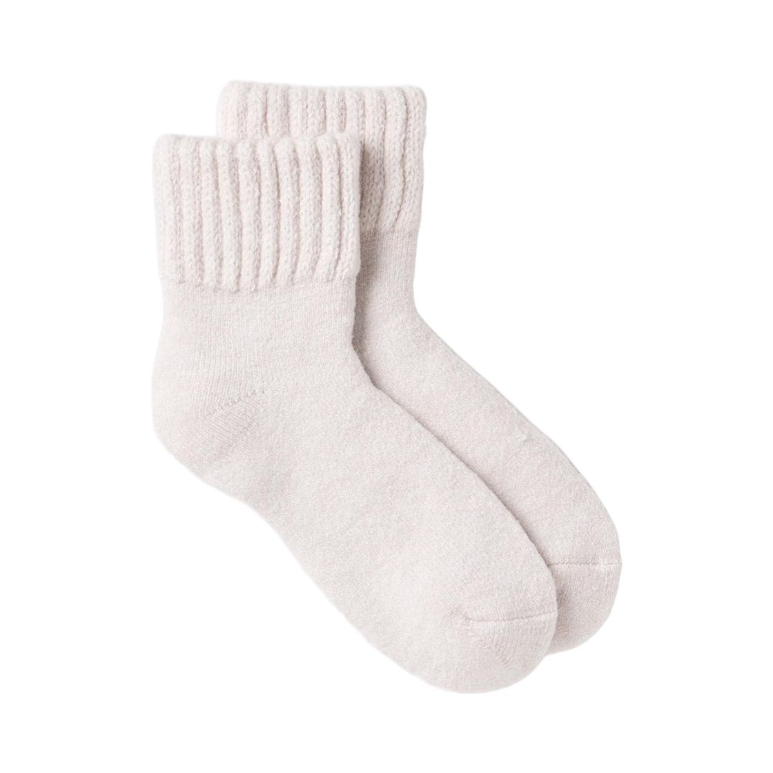 480729-30 (W) Uniqlo Heattech Room Pile Socks Natural