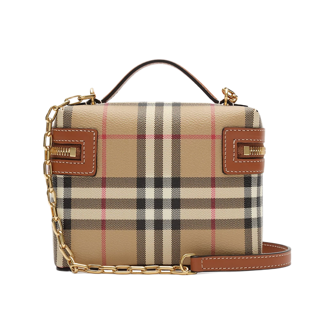 버버리 미니 체크 베니티 백 아카이브 베이지(Burberry Mini Check Vanity Bag Archive Beige) - 2