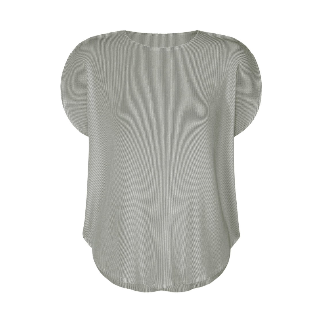 PP61-FK293-11 (W) Pleats Please Issey Miyake Mist April Top Cool Gray