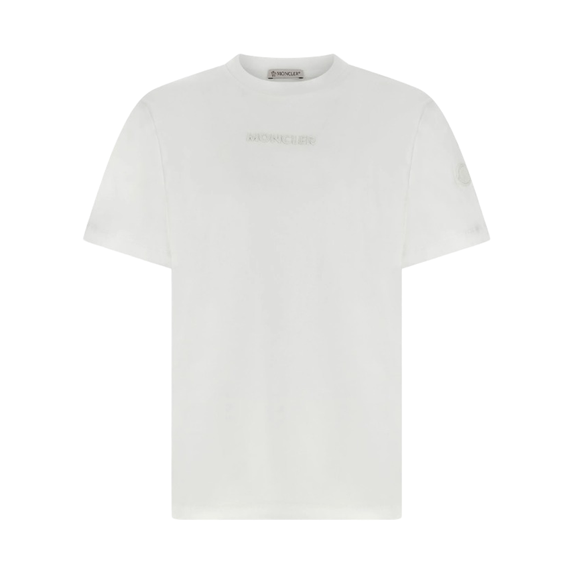 K1-091-8C00020-89AWA-002 Moncler Patch Logo Cotton T-Shirt White - 25SS