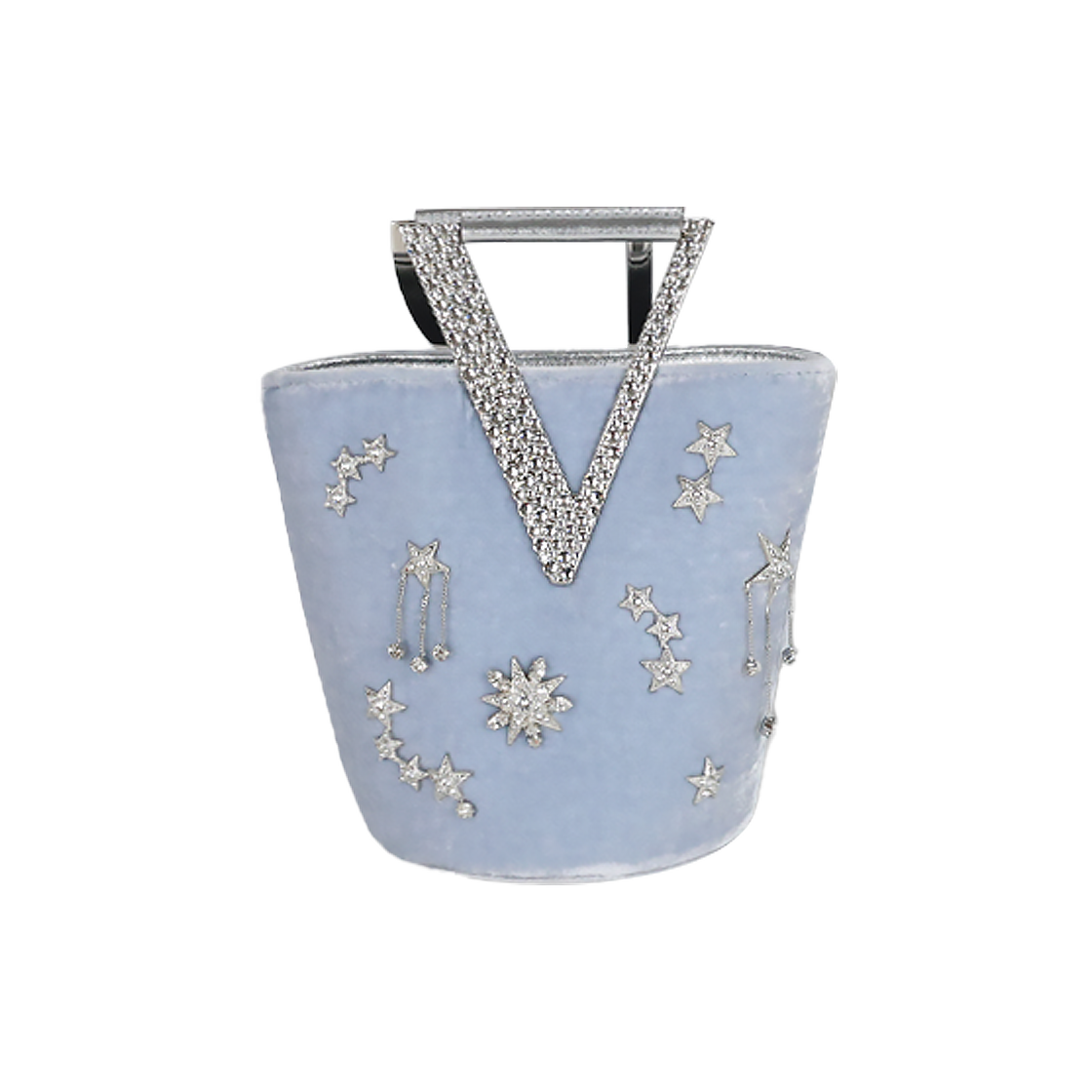 IT4HODFGOEAT Roger Vivier Velvet Bucket Bag Sky Blue