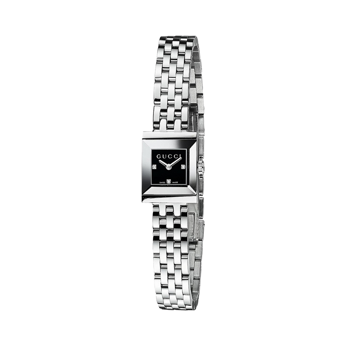 YA128507 [25% 쿠폰] Gucci G-Frame Quartz 14x18mm Stainless Steel Black