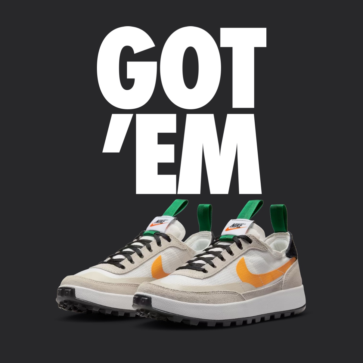 Nike x Tom Sachs General Purpose Shoe Pine Green University Gold 착용 스타일