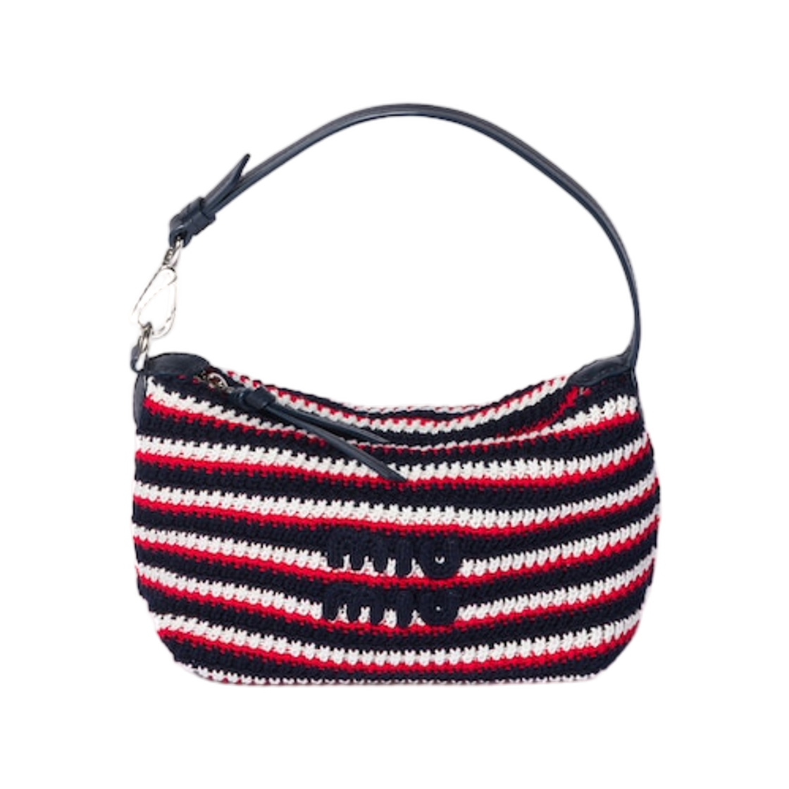 5NE841-2IH7-F059F Miu Miu Crochet Pouch Blue Red