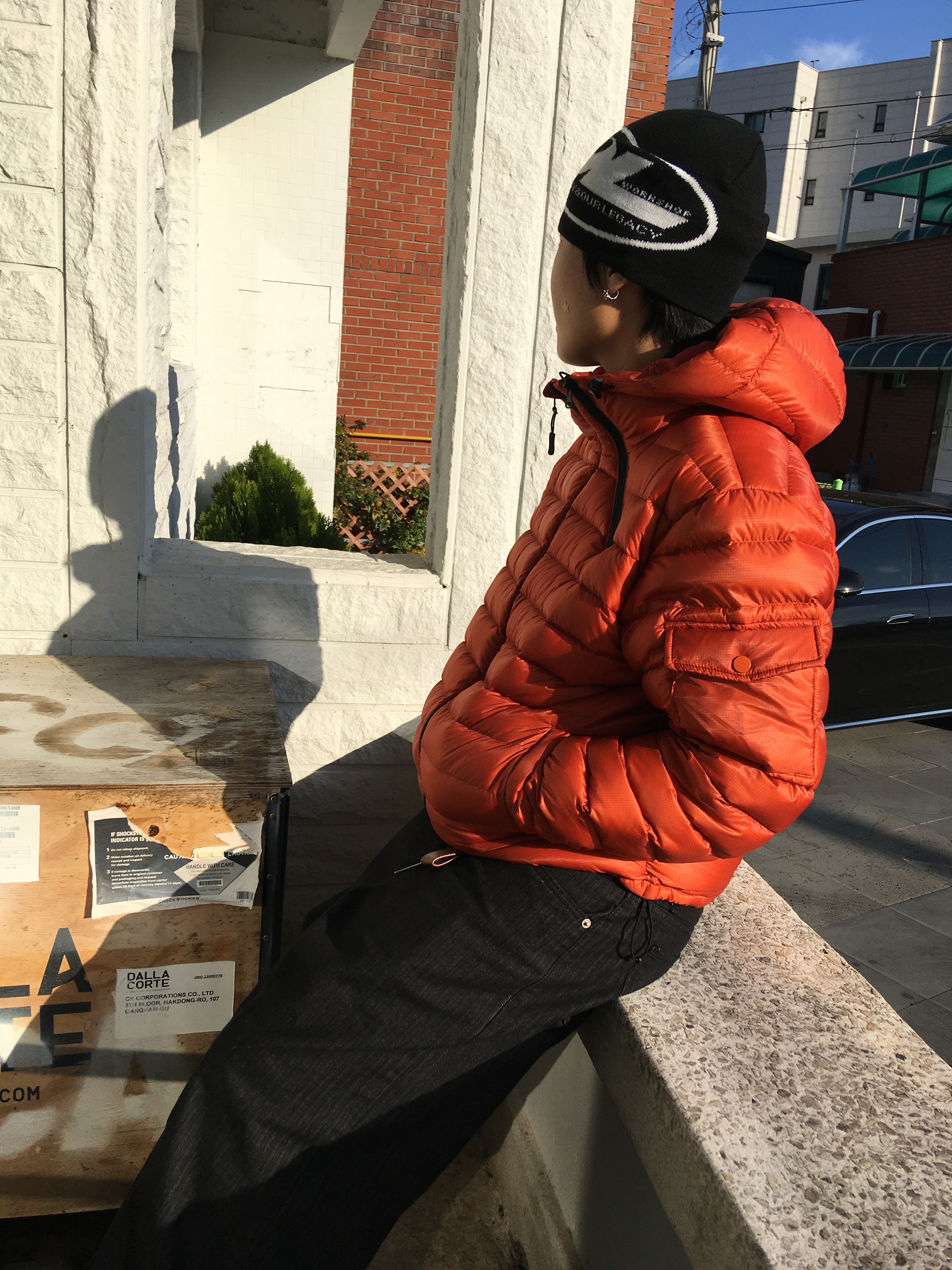 Stussy x Our Legacy Work Shop Oval Skullcap Black 착용 스타일 - 2