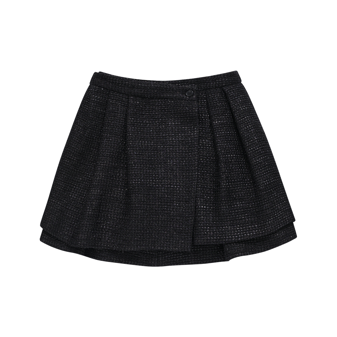 WI2SK722BK (W) SONGZIO COLLECTION Metal Tweed Drape Skirt Black