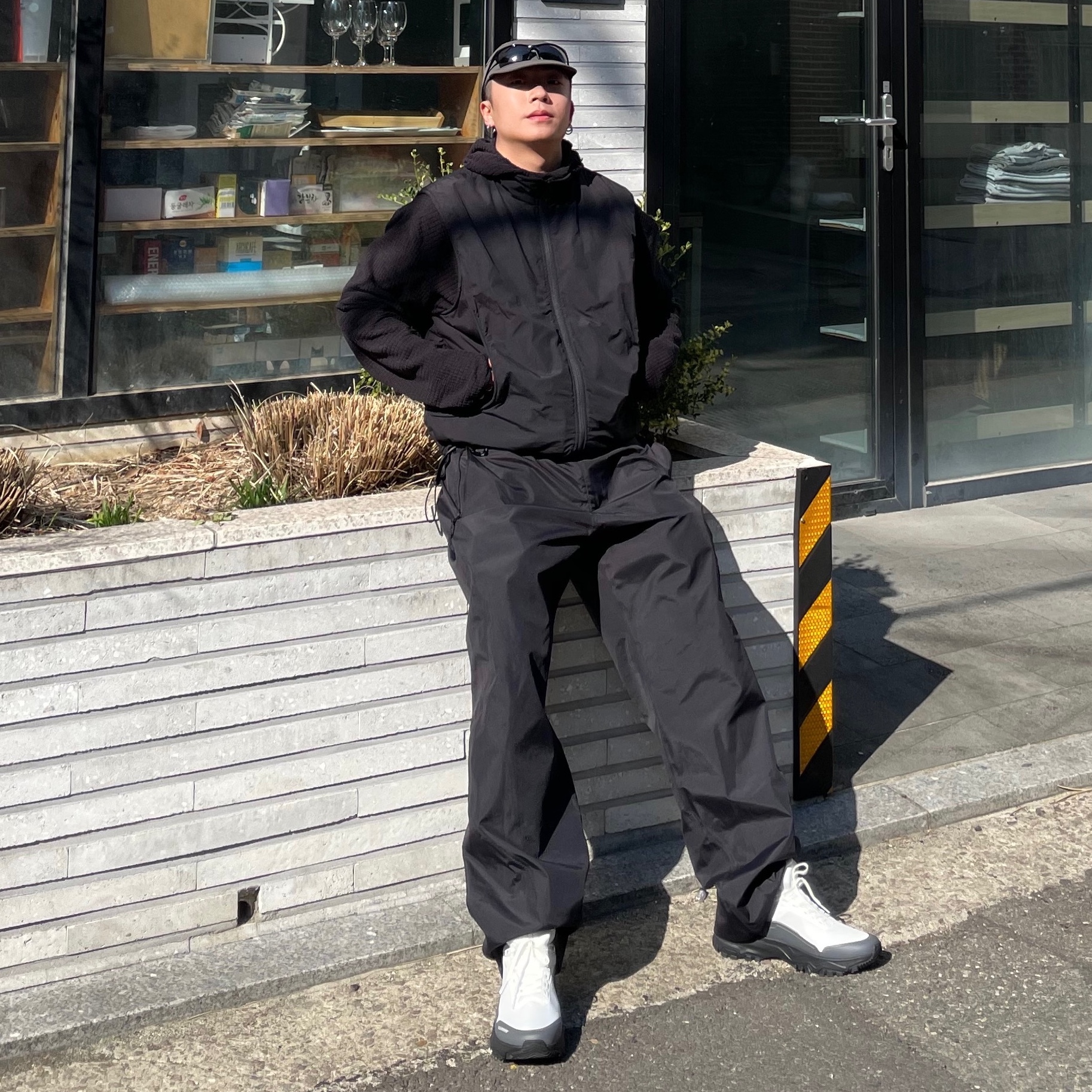 Roa Hiking Cap Aloe 착용 스타일 - 1