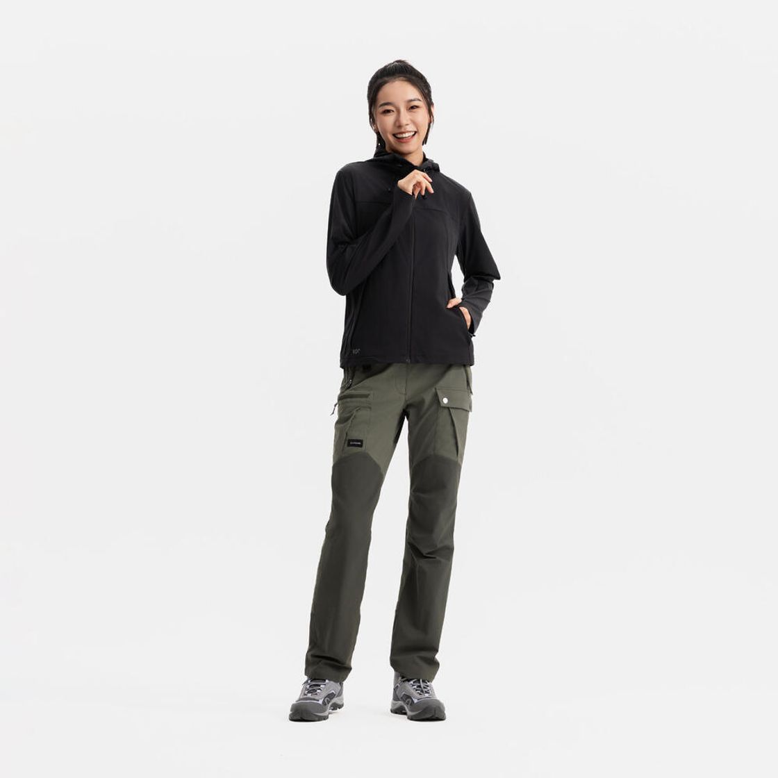 데카트론 여성 백패킹 바지 MT500 애쉬 카키 브라운(DECATHLON Women's Backpacking Pants MT500 Ash Khaki Brown) - 3