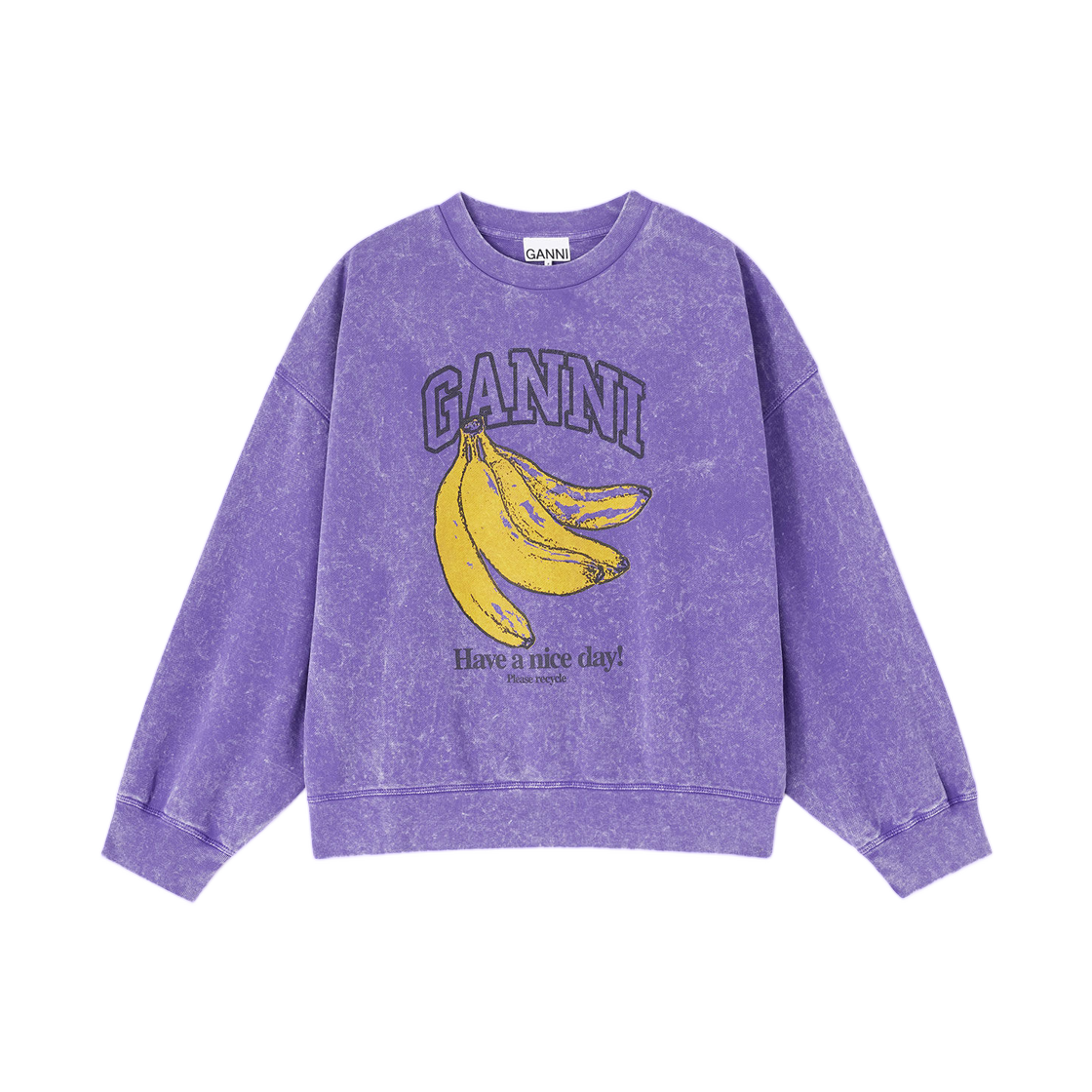 A1060028-ZZJ (W) Ganni Vintage Wash Sweatshirt Passion Flower