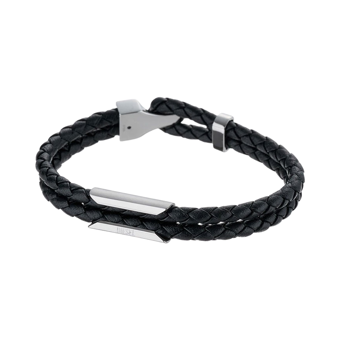 DX1247040 [25% 쿠폰] Diesel Dx1247040 Leather Stackable Bracelet Black