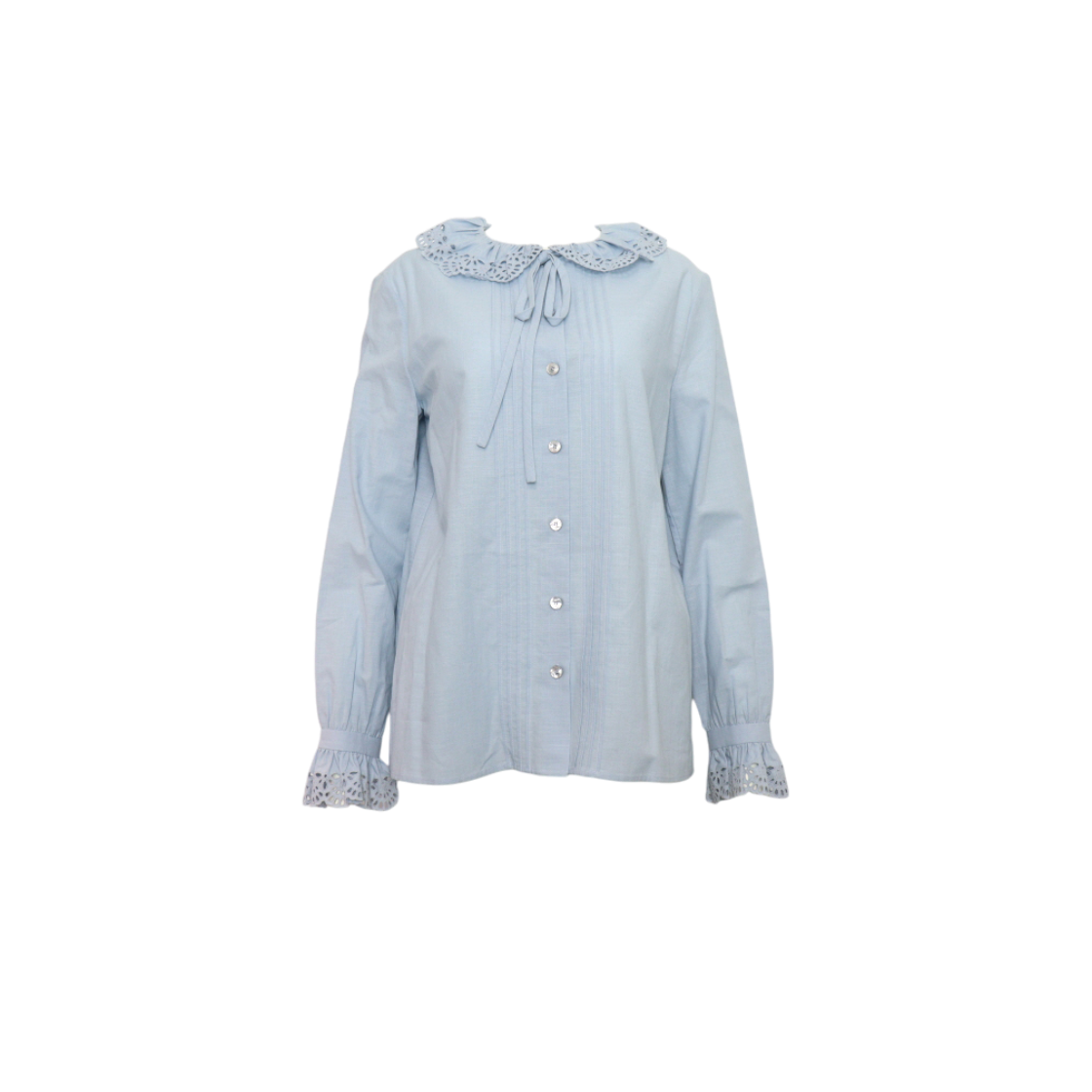 셀린느 2B556122I 라이트 블루 코튼 여성 셔츠aa62758(Celine Light Blue Cotton Women Shirt 2B556122I) - 1