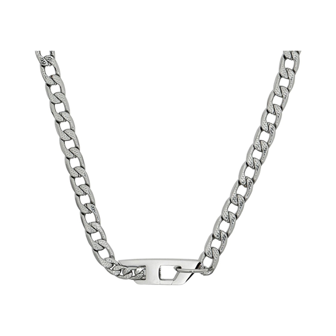 DX1497040 [20% 쿠폰] Diesel Dx1497040 Stainless Steel D Logo Chain Necklace Silver