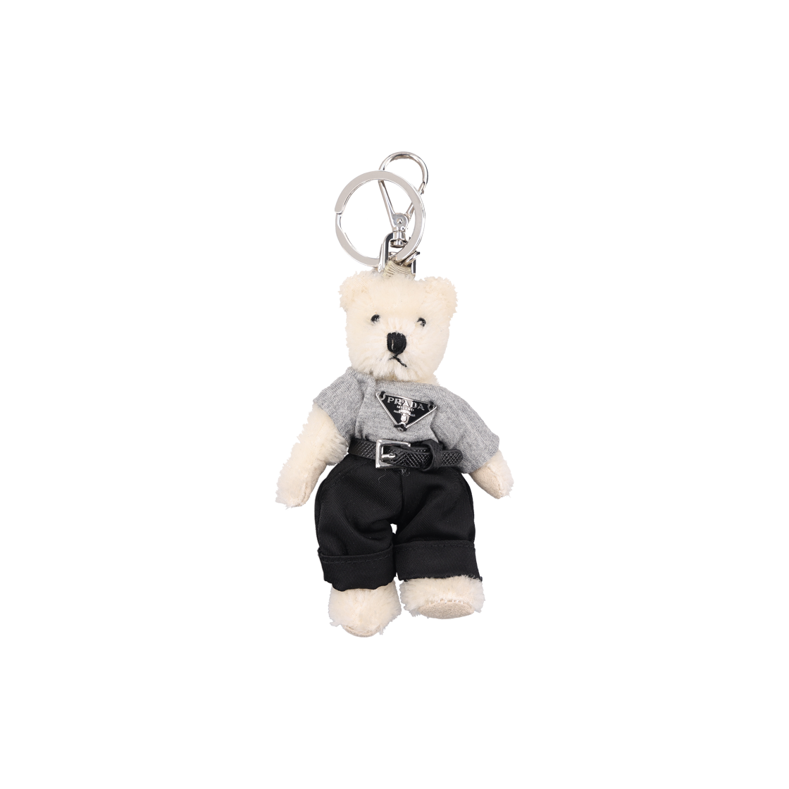 ITEKHGASOATD Prada 2TO051 Teddy Bag Charm Ring Metal White