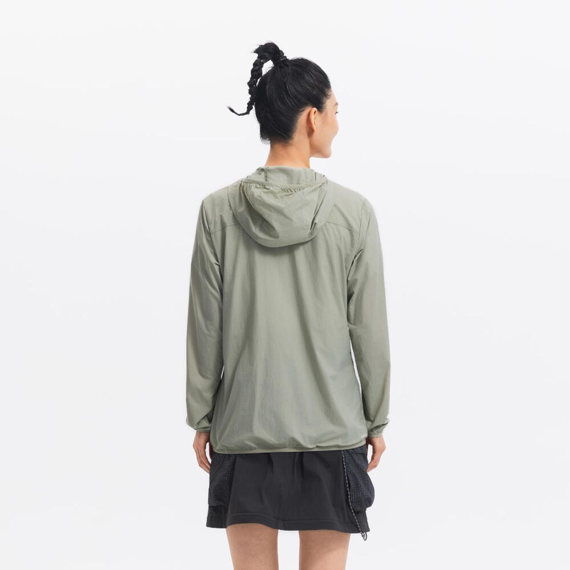 데카트론 여성 하이킹 윈드 자켓 헬륨 100 세이지 그린(DECATHLON Women's Hiking Wind Jacket Helium 100 Sage Green) - 6