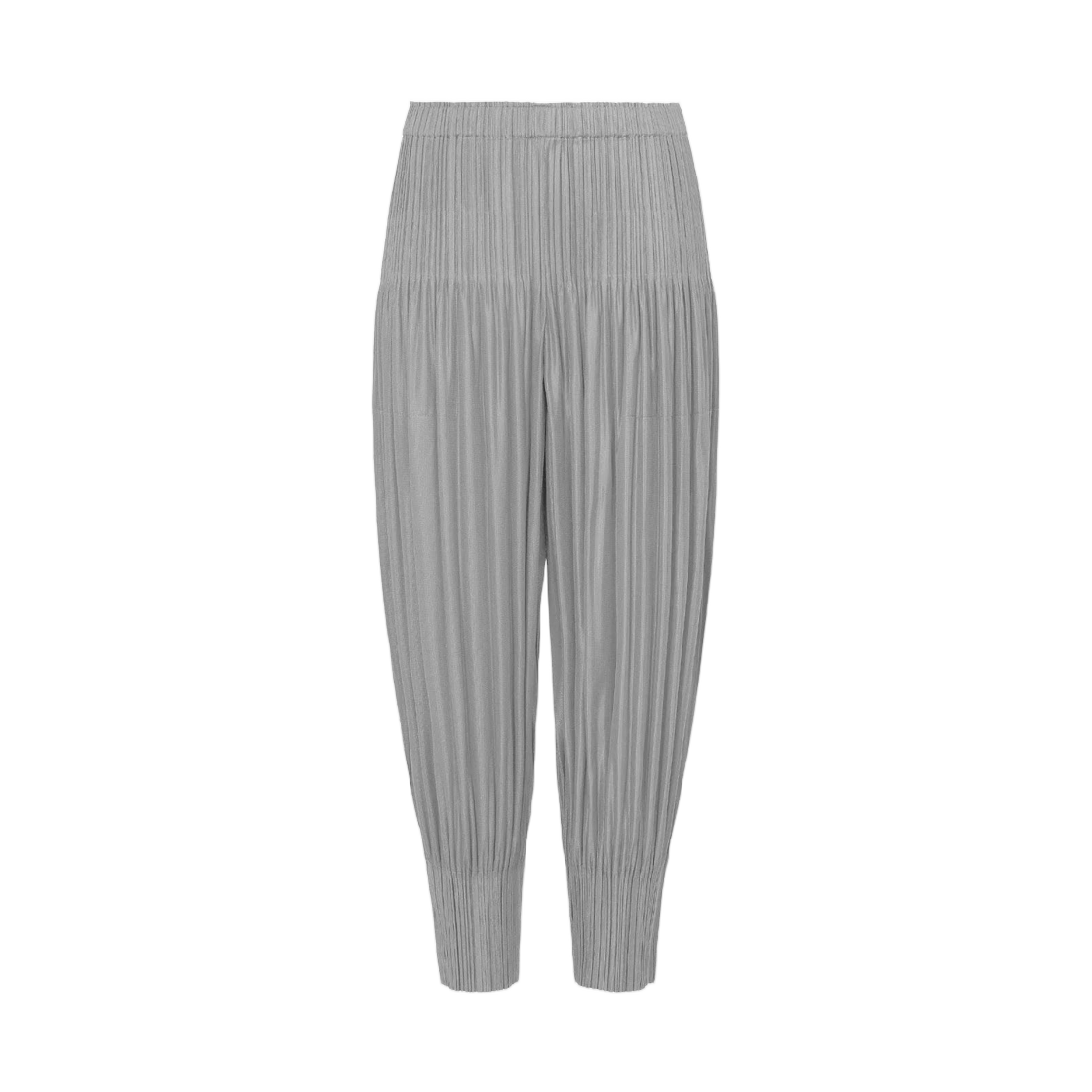 JF402-11 (W) Pleats Please Issey Miyake Fluffy Basics Pants Light Gray