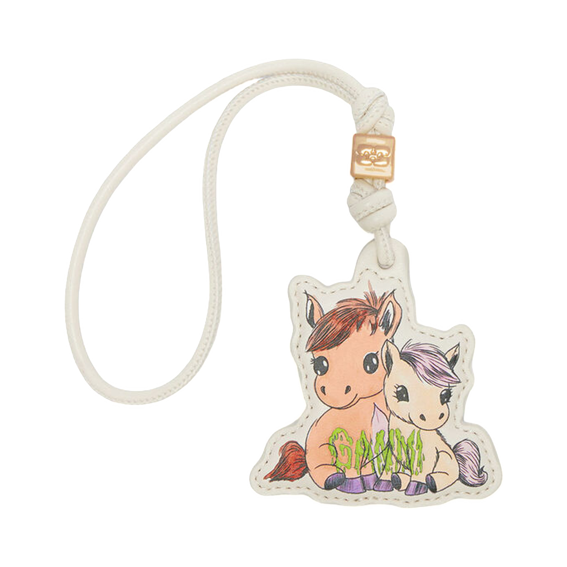 가니 포니 키체인 에그렛(Ganni Pony Keychain Egret) - 1