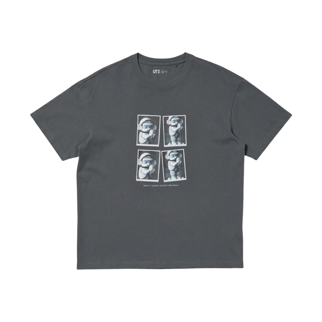 483259-08 (W) Uniqlo UT x Pop Mart Graphic Oversize Fit T-Shirt Dark Gray