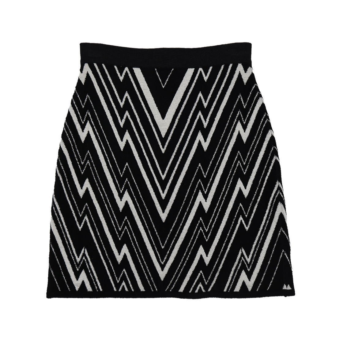 발망 체크 스커트 비스코스 블랙 & 화이트(Balmain Checked Skirt in Black & White Viscose)