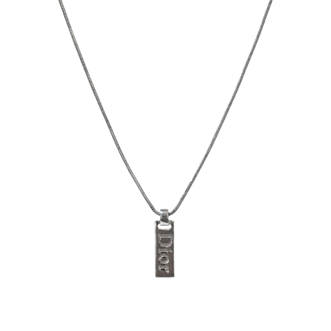 디올 디올 플레이트 실버 목걸이 A-B53101(Dior Plate Silver Necklace A-B53101)