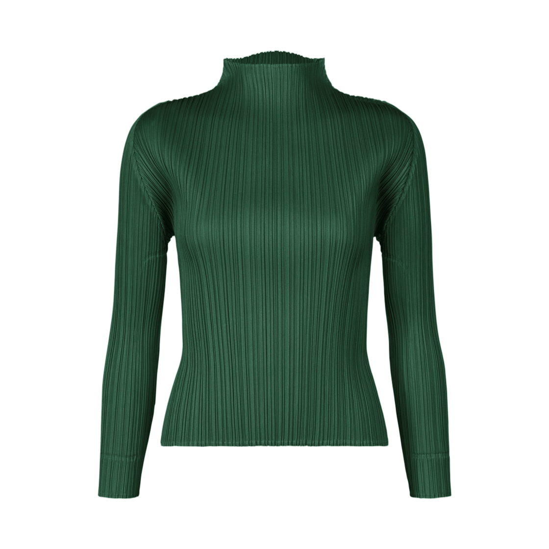 PP61-JK131-67 (W) Pleats Please Issey Miyake Monthly Colors March Top Dark Green
