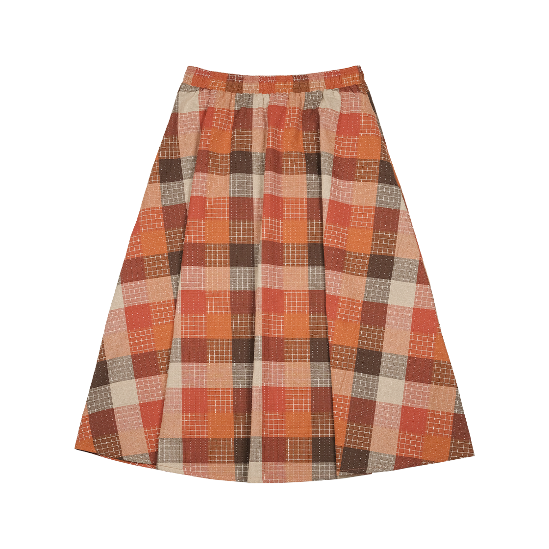 에메모가든 우먼 패치워크 스커트 브릭(mmogarden W Patchwork Skirt Brick)