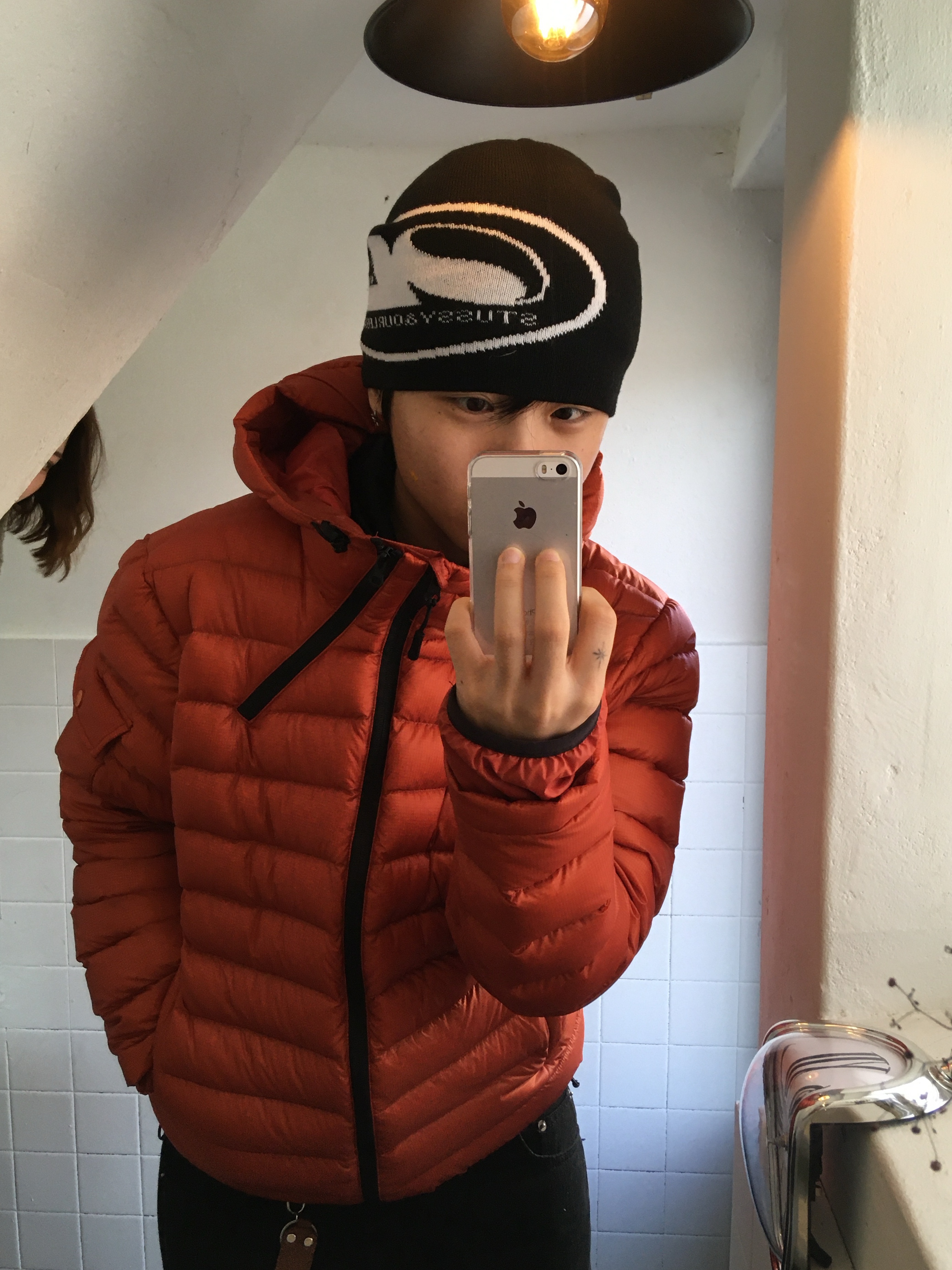 Stussy x Our Legacy Work Shop Oval Skullcap Black 착용 스타일 - 1