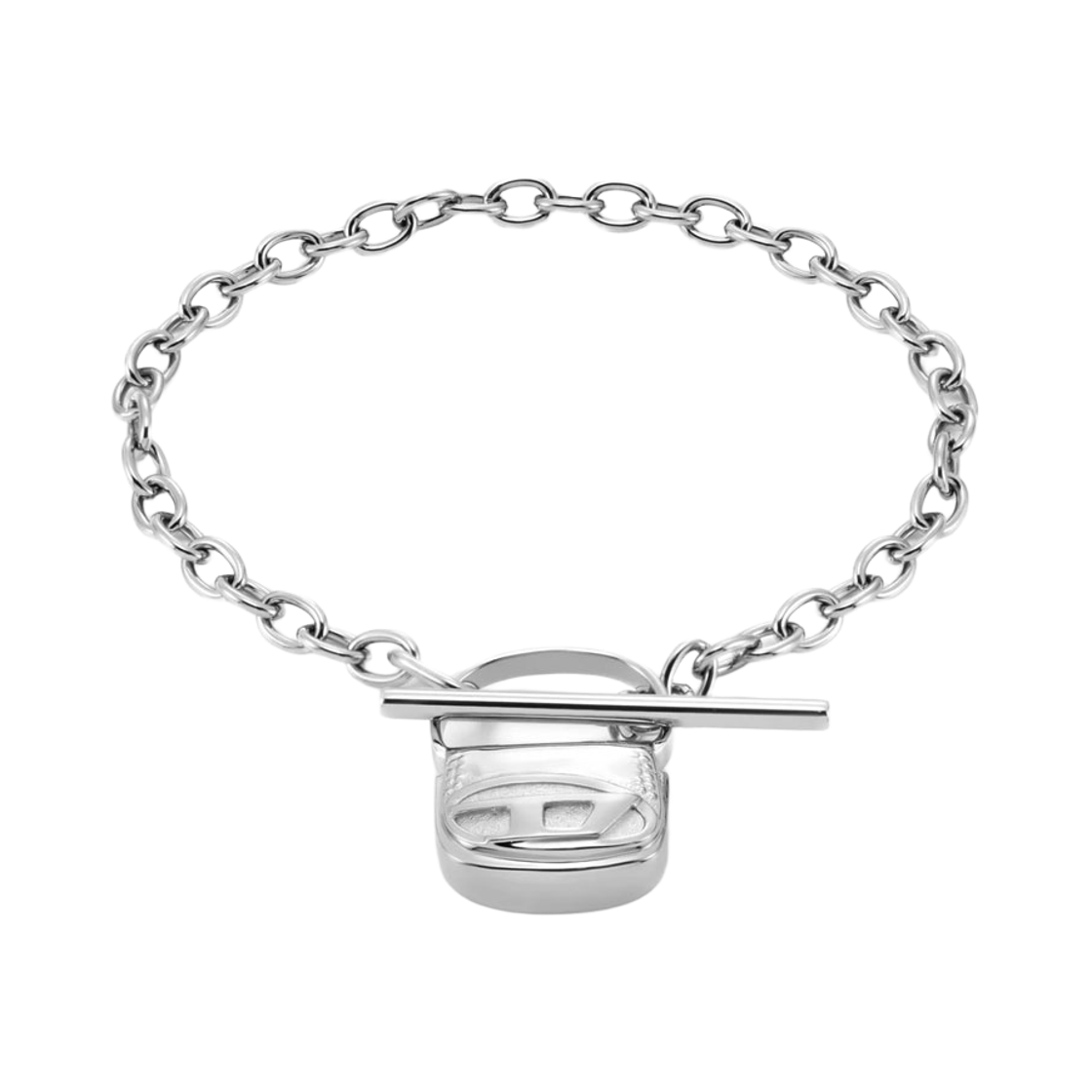 DX1592040 [25% 쿠폰] Diesel Dx1592040 Stainless Steel Bag Charm Bracelet Silver