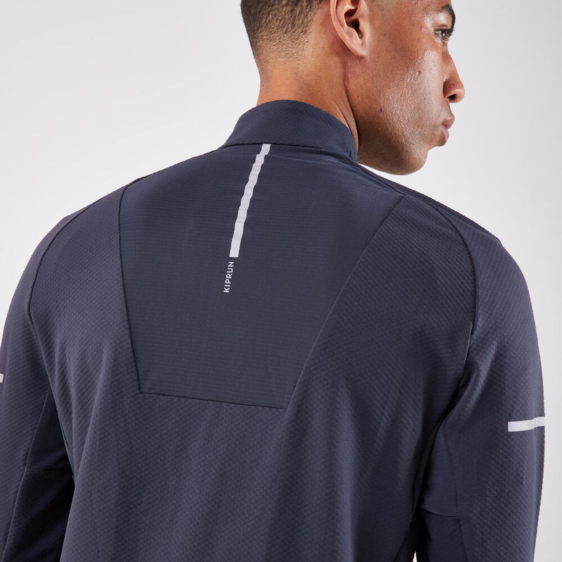 데카트론 남성 하프집 러닝 긴팔 티 런 웜 900 그라파이트 그레이(DECATHLON Men's Half-Zip Running Long-Sleeved T-Shirt Run Warm 900 Graphite Grey) - 5