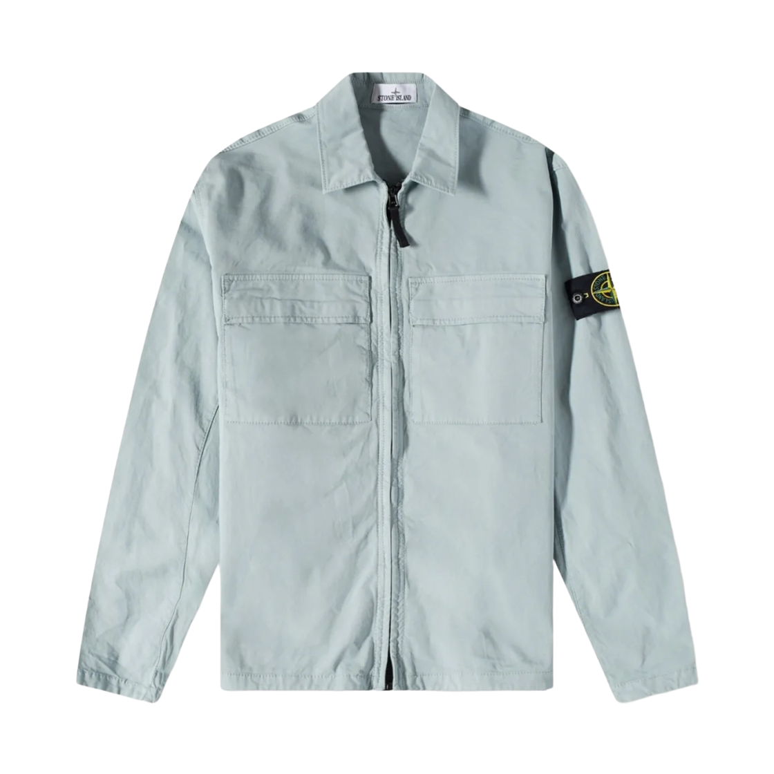 781510210-V0041 Stone Island 10210 Double Pocket Cotton Overshirt Sky Blue - 23SS